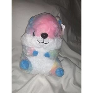 NWT Super Hamster 10 inch. Belly Buddy Cotton Candy Pastel Stuffed Plush